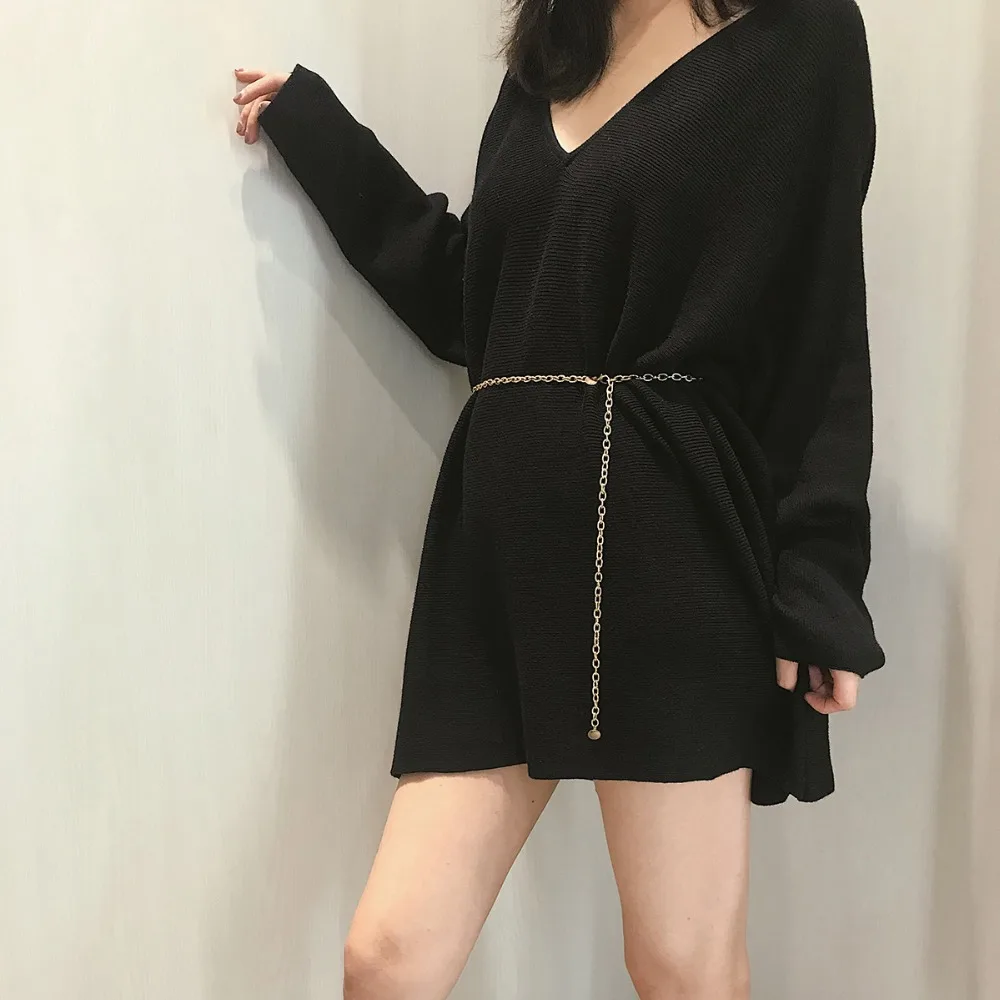 chain belt dress