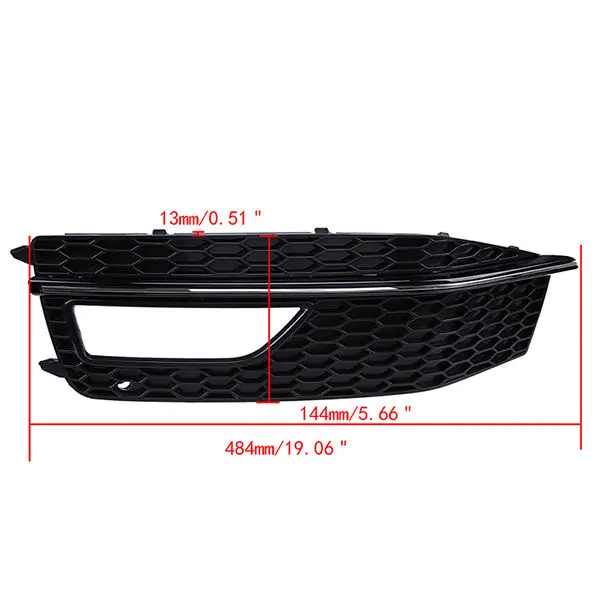 Матовый черный ПТФ в Передний Бампер Обложка решетка спортивном стиле гриль для
