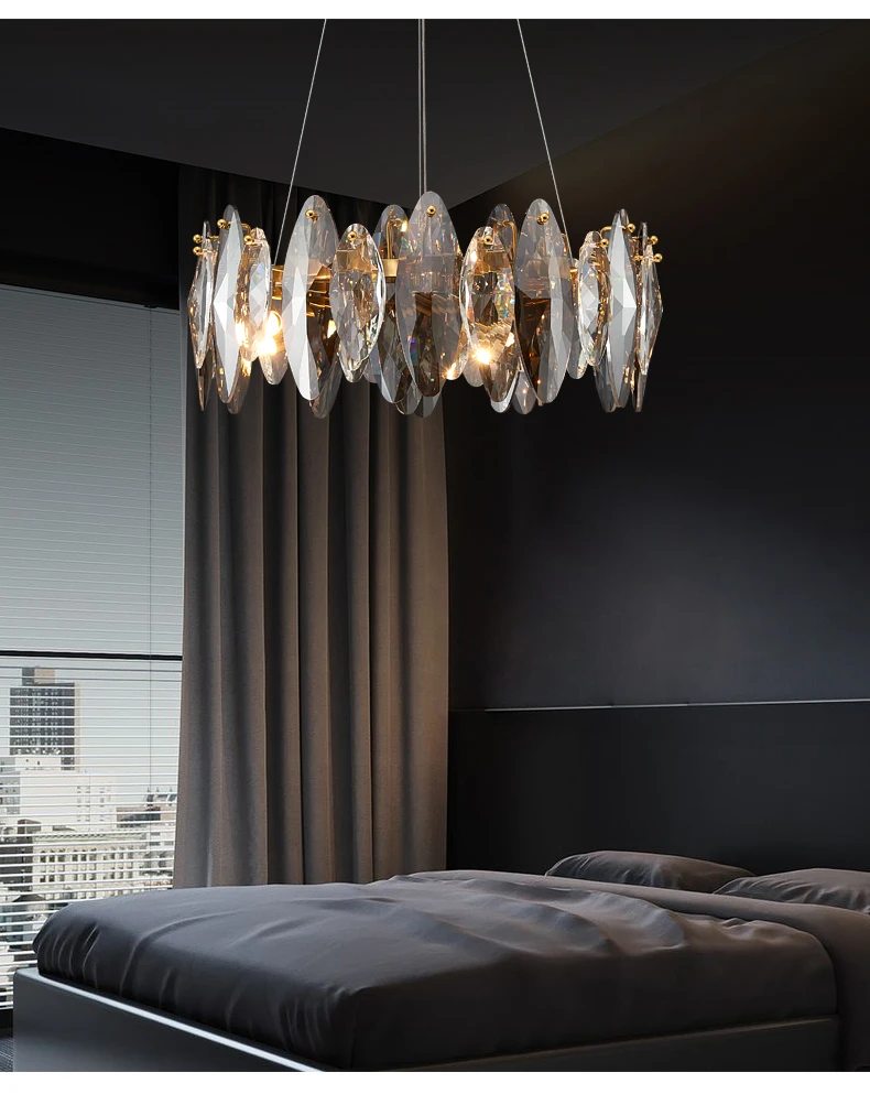 Modern Crystal Leaves Chandelier For Dinning Room