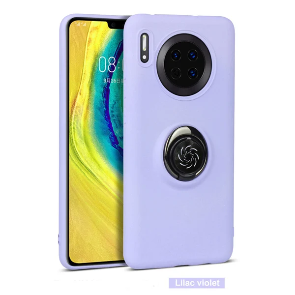 Декомпрессионный гироскоп чехол для huawei mate 30 P30 mate 20 Pro мягкий силиконовый невидимый кольцевой кронштейн Coque - Цвет: Lilac violet