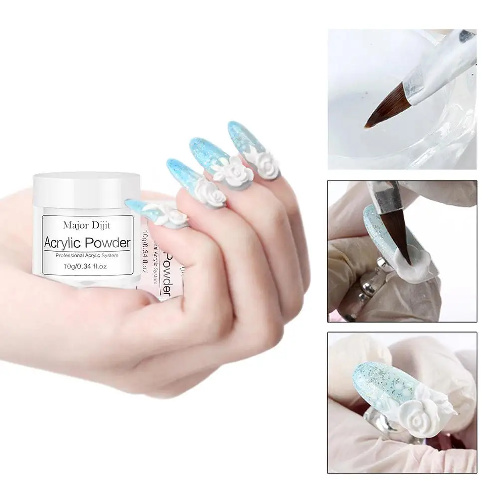 Conjunto de Manicure Conjunto para Unhas Unha Manicure Acrílico Cristal Transparente Líquido 3d Arte Construtor 16 Pçs Kit 2 arte conjunto para unhas construtor