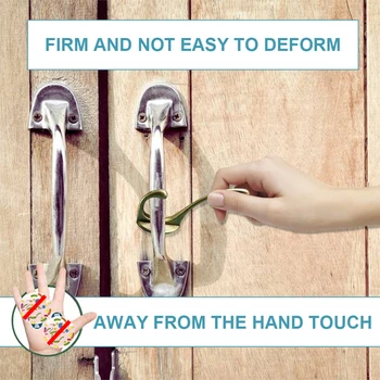 

5pcs Contactless Edc Door Opener Portable Press Elevator Tool Ourdoor Hand Antimicrobial Brass Door Handle Key For Protect Tool