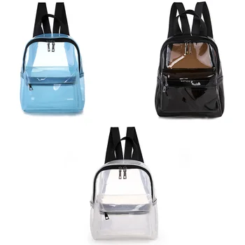 

Summer Tide Pvc Waterproof Transparent Shoulder Bag Large Capacity Simple Jelly Backpack Female