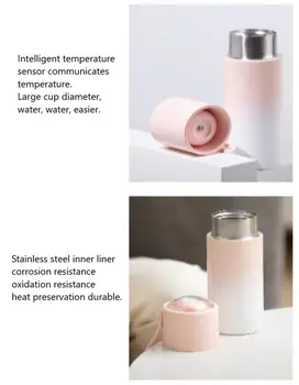 

360ML Stainless Steel Smart Insulation Cup Bottle Vacuum Flasks Thermos Cup Coffee Cup Tea Milk Travel Mug Thermo Bottle Cup