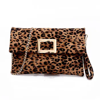 

Hot Selling Women Shoulder Crossbody Bag Chain Strap Leopard Print for Mobile Phone Keys Money -B5