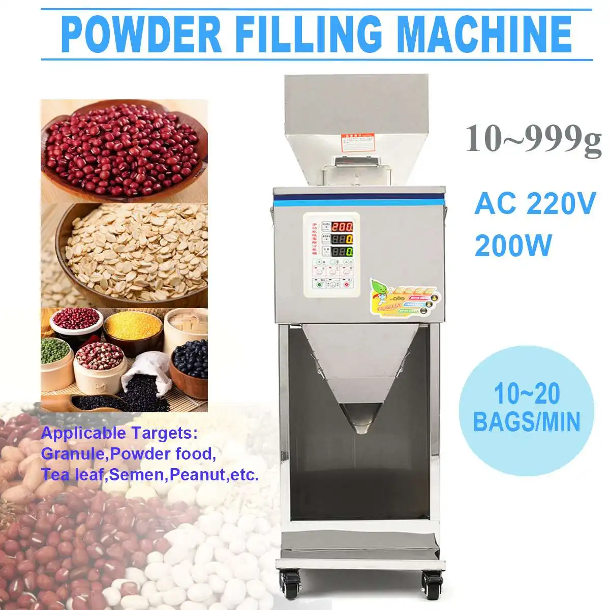 

10-999g Full Automatic Tea Bag Packing Machine/Filling and Sealing Machine/Automatic Powder Packing Machine