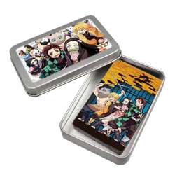 Carte de Collection Demon Slayer en PVC, boîte en fer, Kamado Tanjirou Kamado Nezuko Tsuyuri Kanao, jouets cadeaux de noël, 30 pièces, nouveau 