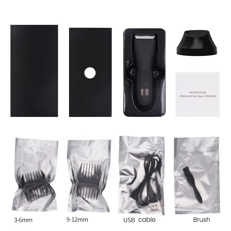 Waterproof Body Hair Trimmer Balls Shaver for Men Pubic Electric Men's Groomer Clippers Ceramic Blade Male Private Razor Removal 6