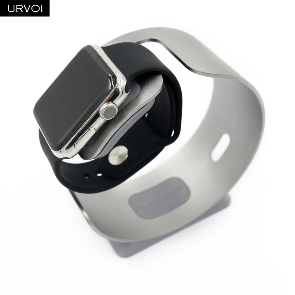 URVOI подставка для Apple Watch series 5 4 3 2 1 простой круглый держатель для iWatch алюминиевый сплав Хранитель современный дизайн 38 40 42 44 мм