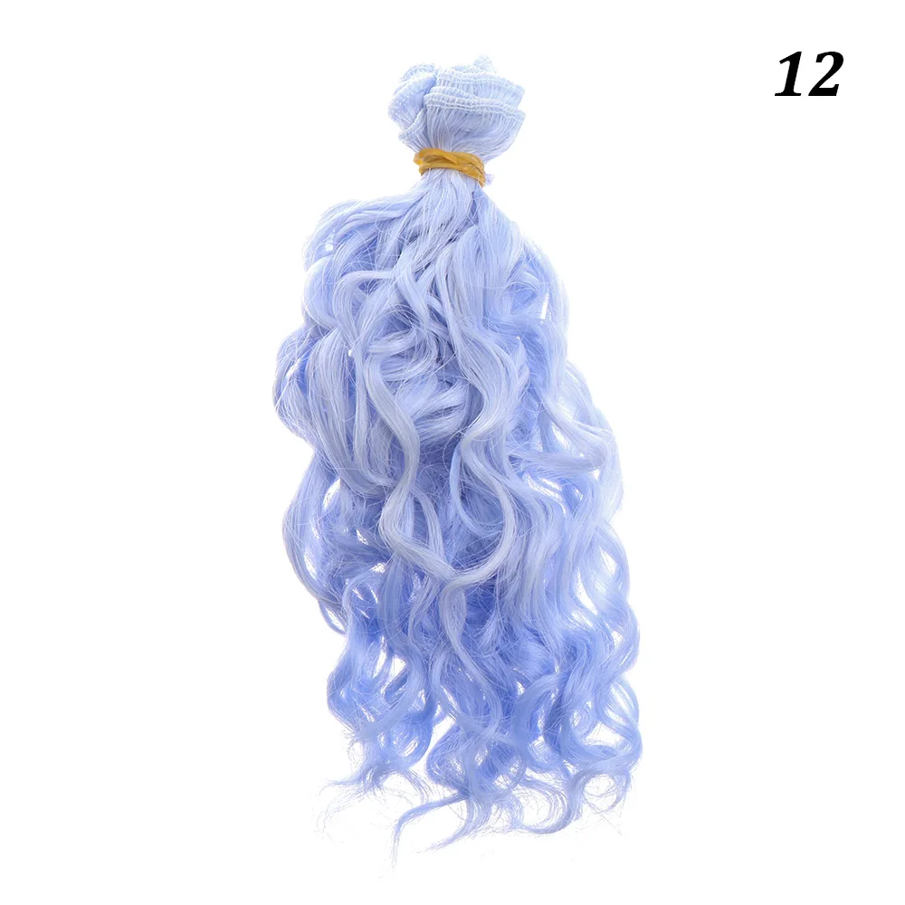Модные мини Кудрявые Парики Для 1/6 1/4 1/3 куклы высокотемпературный синтетический винт парик кудрявые парики кукольные волосы игрушка парик - Цвет: 12
