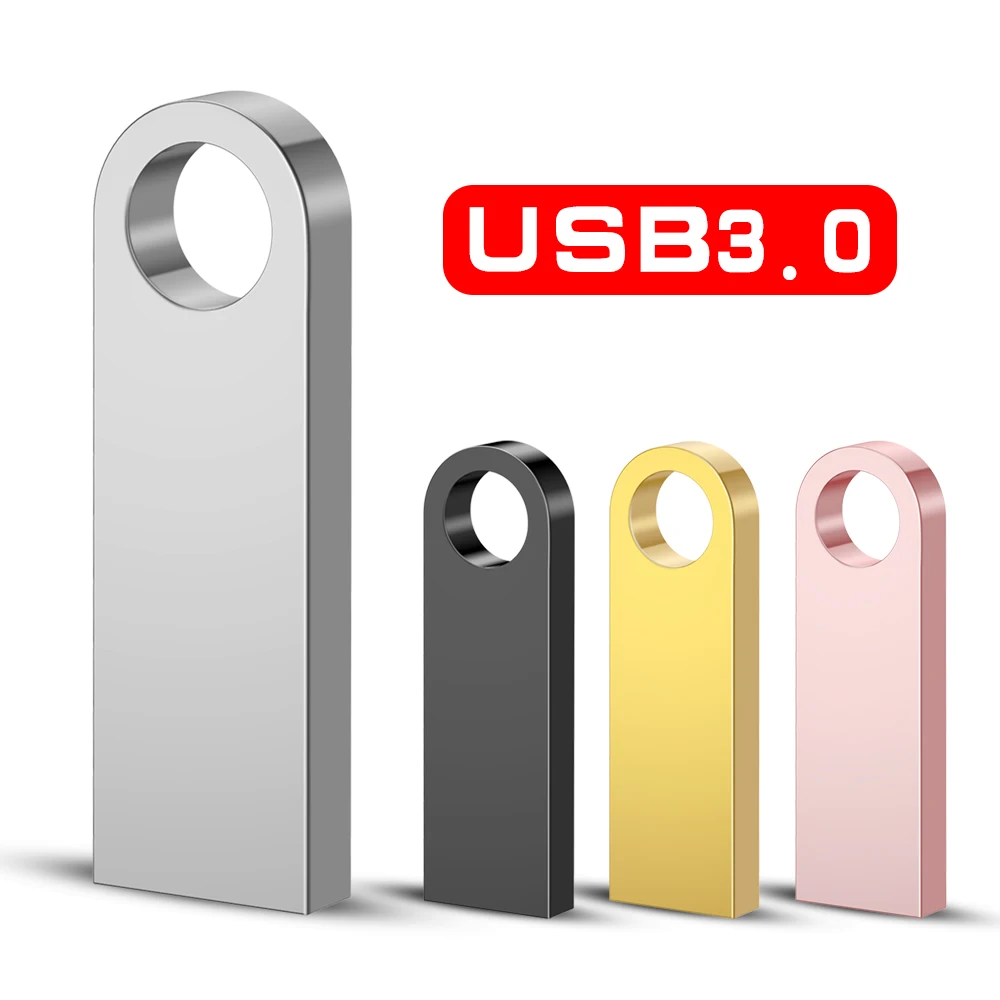 USB 3 0 флеш-накопитель металлический 32 ГБ 16 8 4 Usb 128 64 флеш-память бесплатный подарок