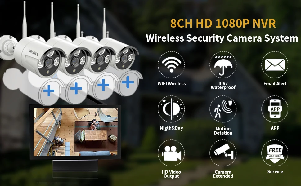 1-security camera system-4ch
