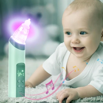 

2 in 1 Electric Nasal Aspirator Blackhead Remover Nose Cleaner for Newborn Baby Pore Vacuum Cleaner for Adult USB Rechargeable