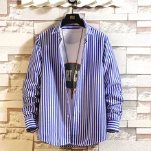

2021 Spring Autumn New Men Striped Long Sleeve Shirts For Men Fashion Clothes Casual Comfortable All Match Shirts Wholesale