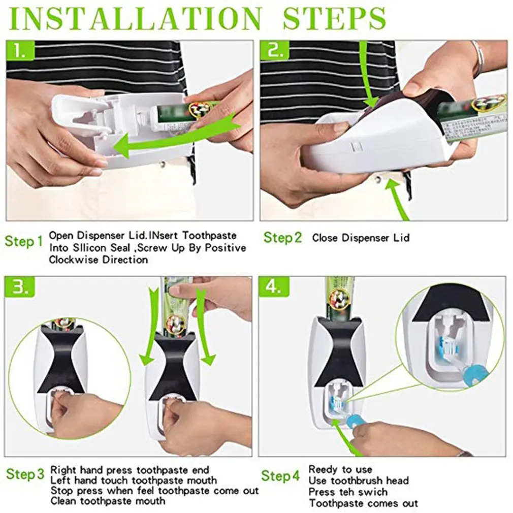 Creative Automatic Toothpaste DisPEnser Environmentally Friendly Bathroom Universal Degradable Plastic Toothpaste