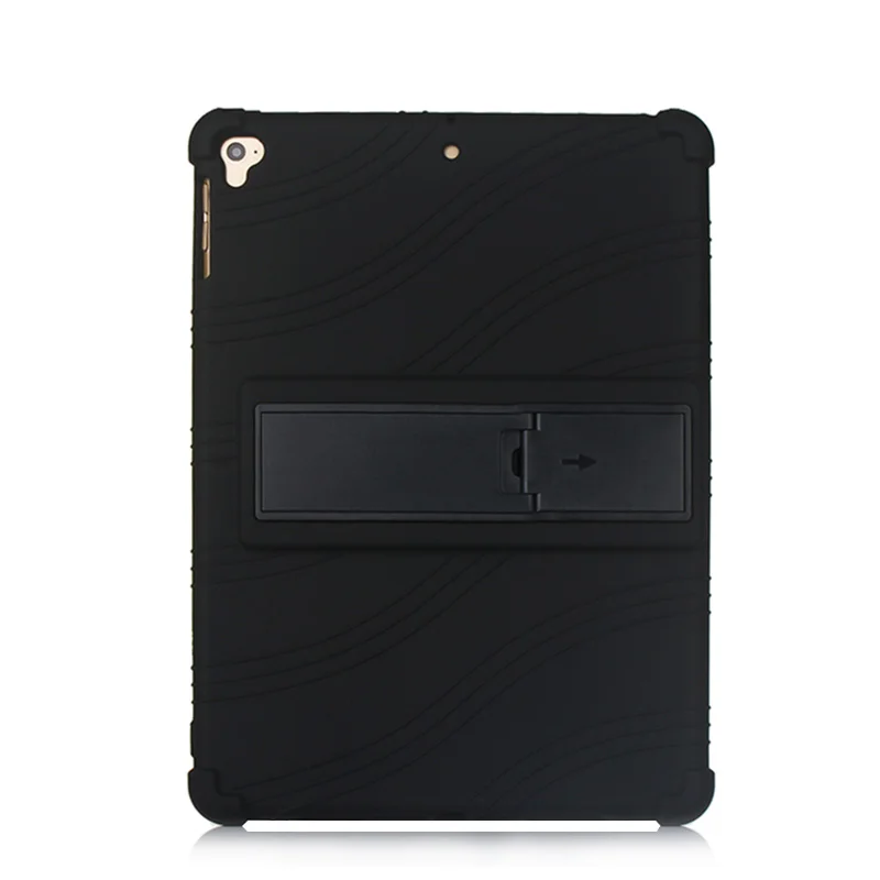 SZOXBY для Apple IPad Pro/Air 3, 10,5 дюймов, силиконовый чехол, защита от падения, кронштейн, Ударопрочный Мягкий чехол, чехол - Цвет: Черный