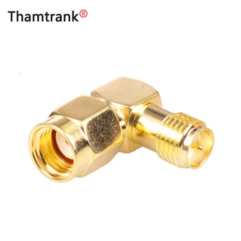 

10pcs/lot Right Angle RP SMA Male to Female Adapter High Quality Copper RP SMA Male to RP SMA Female R Connector Wholesales