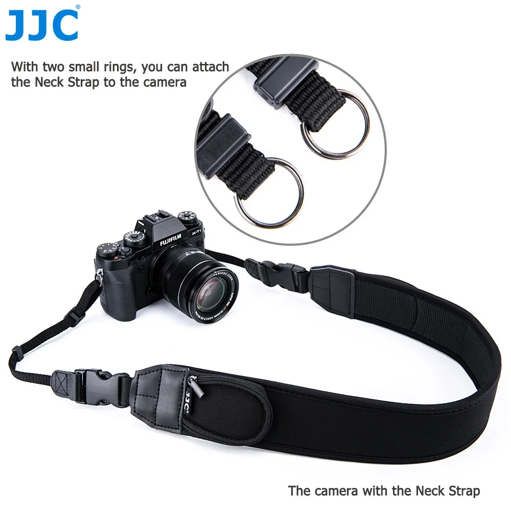 JJC 厚いソフトカメラネックショルダーストラップベルトストラップ