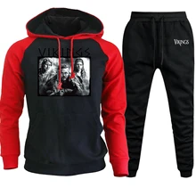 *#Best Price New Autumn Winter 2019 Suit Hooded Men Raglan Sportswear Vikings Vintage Print Hoodie Male Casual Pullover+Pants 2 Piece Set *#Best Price New Autumn Winter 2019 Suit Hooded Men Raglan Sportswear Vikings Vintage Print Hoodie Male Casual Pullover+Pants 2 Piece Set