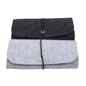 

Mini Data Cable Mouse Charger Storage Bag Key Coin Package Felt Earphone SD Card Power Bank Storage Bag Home Storage Organizer