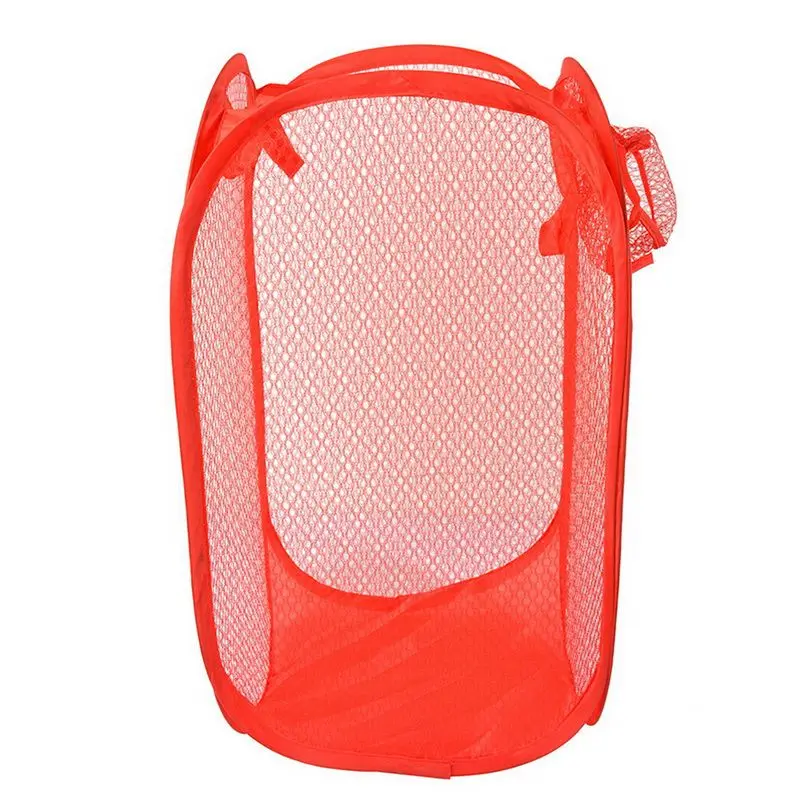 Складная Прачечная Корзина для детей игрушки хранения бытовой Органайзер с ручкой бочка-контейнер грязная одежда мешок для мелких предметов 1 шт - Цвет: red