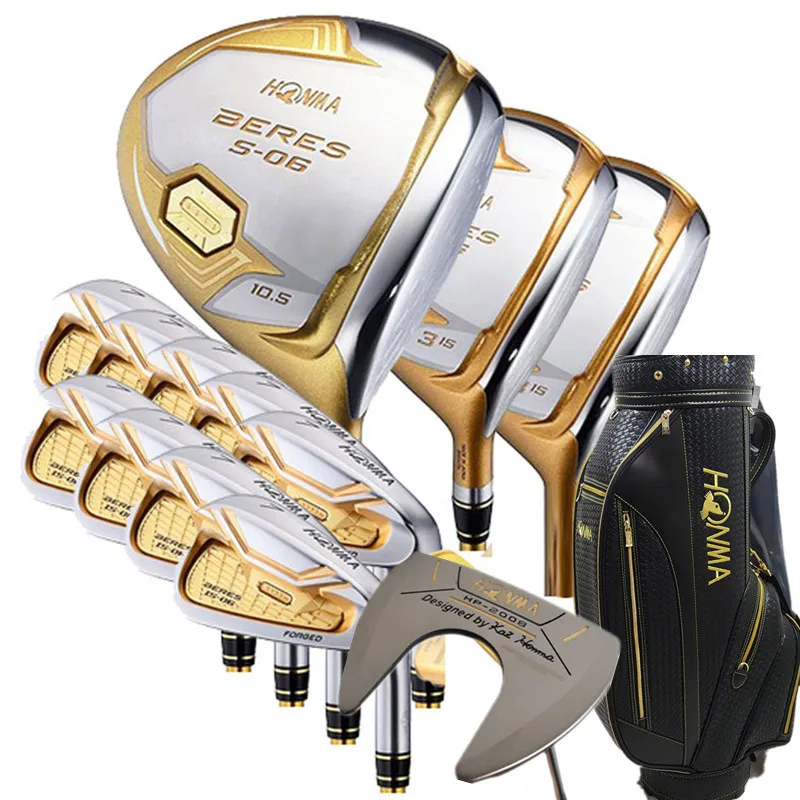 ^*Best Offers Golf clubs set HONMA S-06 4star Compelete club set Drivers+3/5 fairway wood+irons+putter Graphite Golf (No bag) free shipping