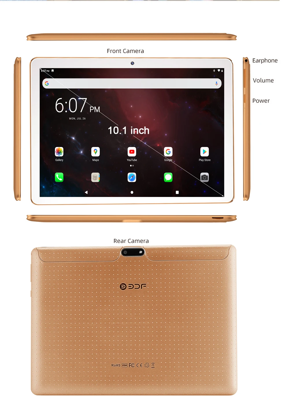 10.1 Inch Android 9.0 Tablet PC - Octa Core, Google Play, Bluetooth, WiFi, 3G Phone Call, 4GB RAM, 64GB ROM Description Image.This Product Can Be Found With The Tag Names Computer Office, Tablet pc, Tablets