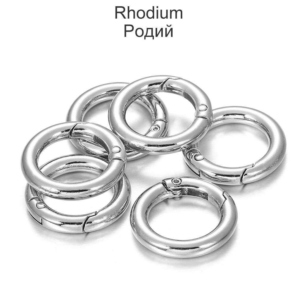 5pcs Metal Spring Clasps for Keychains, Bags, and Jewelry Making