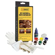 Diy kit de reparação de vinil de couro para remendo tecido e ferramentas restaurador de risco ou crack em seu sofá para estofos barco