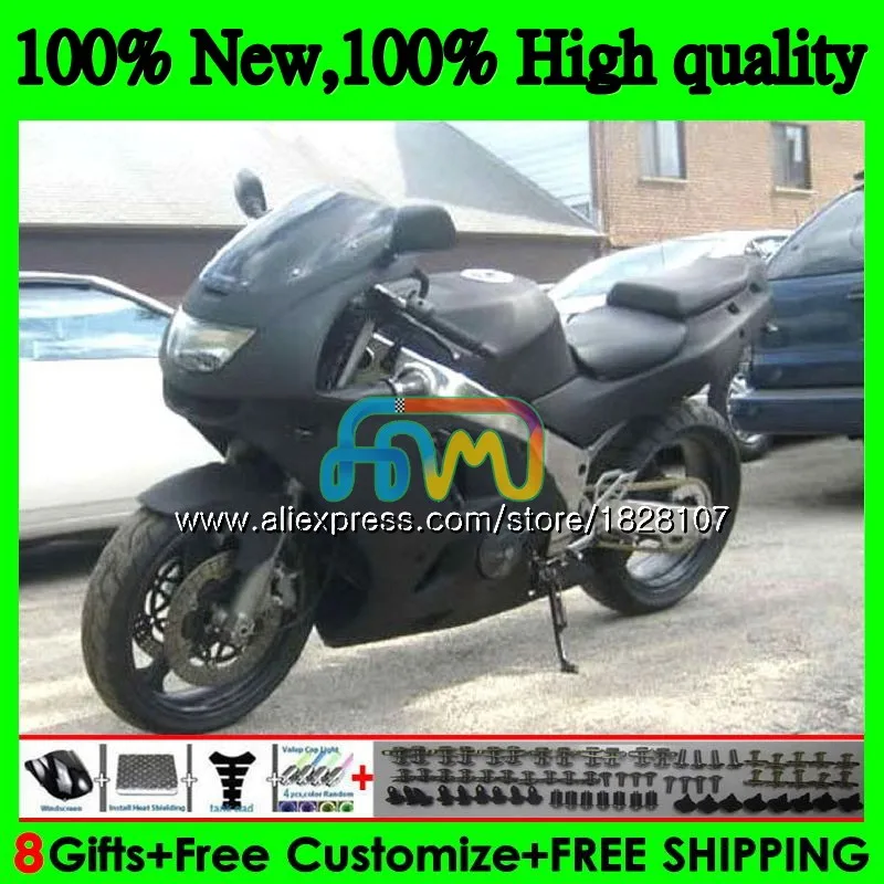 Корпус для KAWASAKI ZX 636 600CC ZX-636 ZX636 ZX-6R 22BS. 20 ZX600 ZX 6R ZX6R 94 95 96 97 1994 1995 1996 1997 матовый черный обтекатель