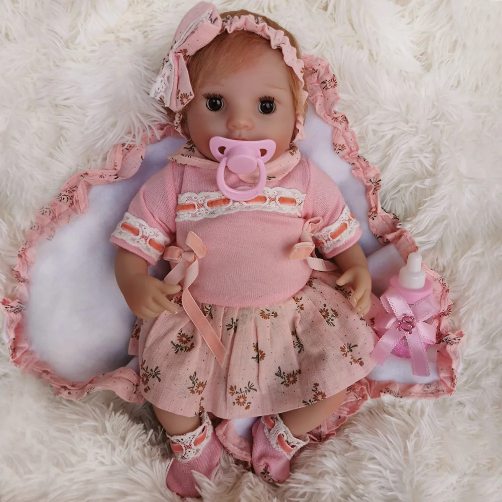Bebe reborn, мягкая силиконовая кукла, мигающие глаза, настоящая живая кукла для новорожденных, куклы для девочек, игрушки 40 см, мягкое прикосновение, boneca reborn