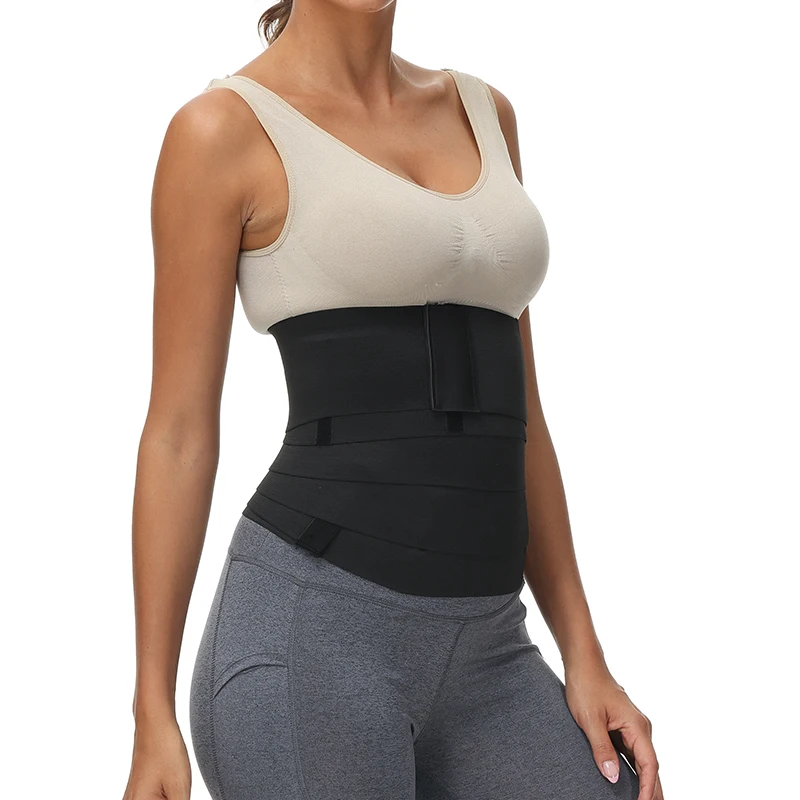 Waist Trainer Snatch Bandage Wrap Tummy Sweat Sauna Trimmer Belt For Women Belly Body Shaper Compression Band Weight Loss Sheath honeylove shapewear