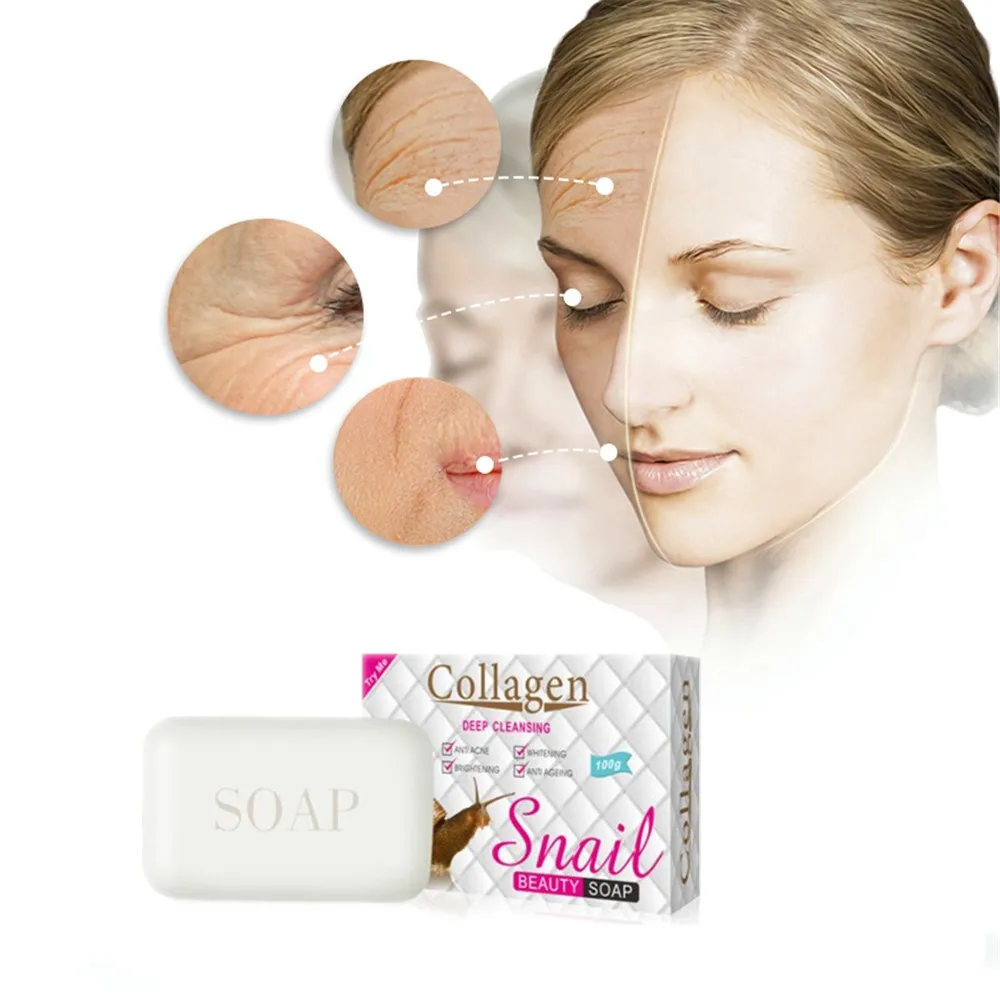 

Snail Hyaluronic Acid Facial Cleaning Soap Anti-aging Deep Cleaning Moisturizing Whitening and Wrinkle Removal Beauty Care