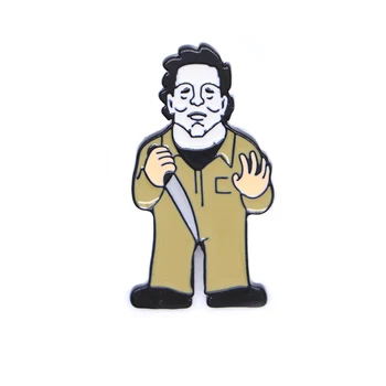

Michael Myers Brooches Custom Enamel Pins for Boys Girls Lapel Pin Hat/bag Pins Denim Jacket Oil Drop Brooch Badge S169