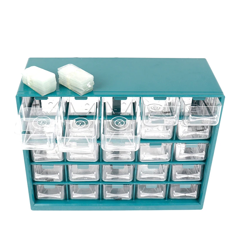 25 lattice Drawer Type Plastic Tool Box Hardware Tool Storage Box Wall Hanging Screw Parts Classification Component Box 2