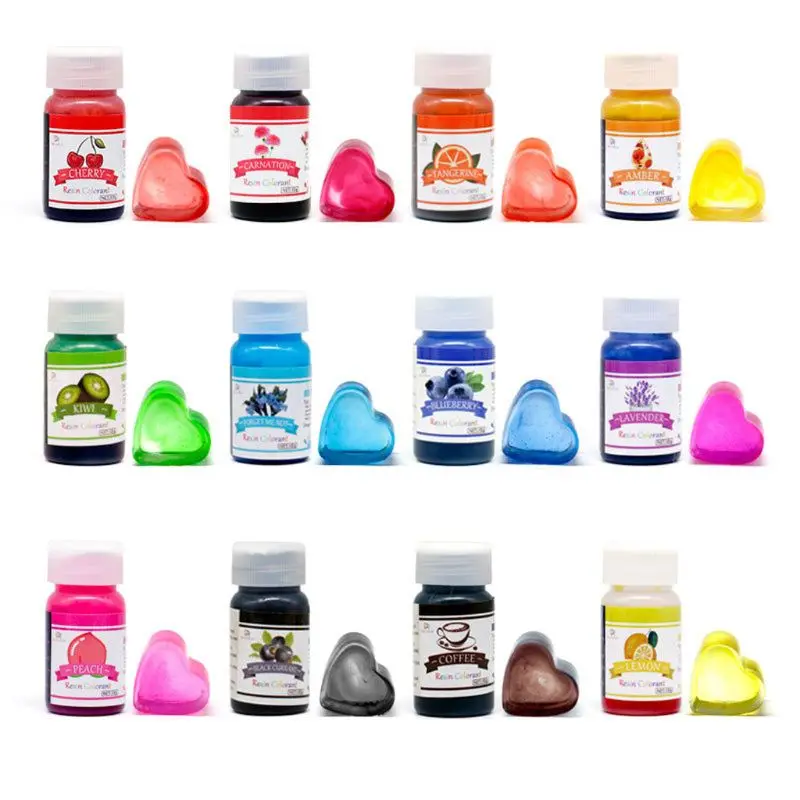 12 шт полимерный окрашивающий краситель жидкая эпоксидная смола пигментные чернила краситель ювелирных изделий M0XB