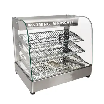 

3 Layer Electric Glass Food Warmer Display Showcase Ce Approved Heating Warming Cabinet