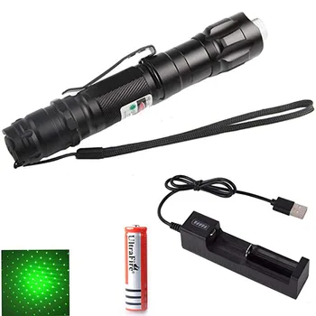 

8000M High Power Green Laser Pointer Light Pen Lazer Beam Military Long Distance 5mW 532nm Green Lasers USB charger