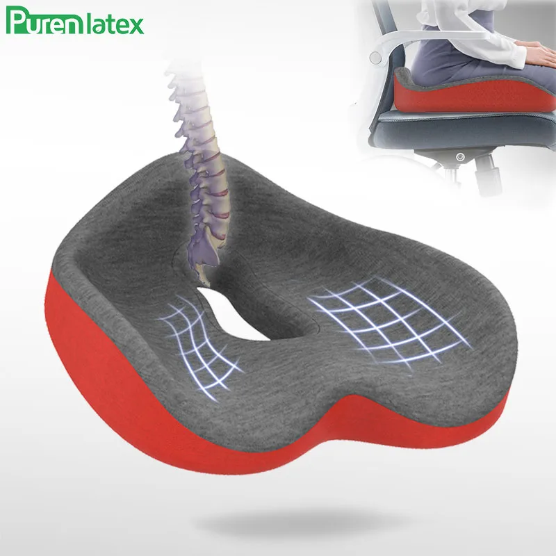 Ортопедическая подушка Purenlatex Coccyx удобная из пены с эффектом памяти для снятия