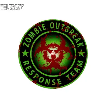

Volkrays Fashion Car Sticker Zombie Outbreak Response Team Bloody Biohazard Accessories Sunscreen PVC Decal for Vw Gti,13cm*13cm