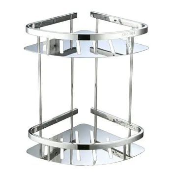 

Stainless Steel Anti-rust Storage Shelf Wall Mounted Hanging Rack Washroom Bathroom Shower Soap Sponge Holder Corner Holder
