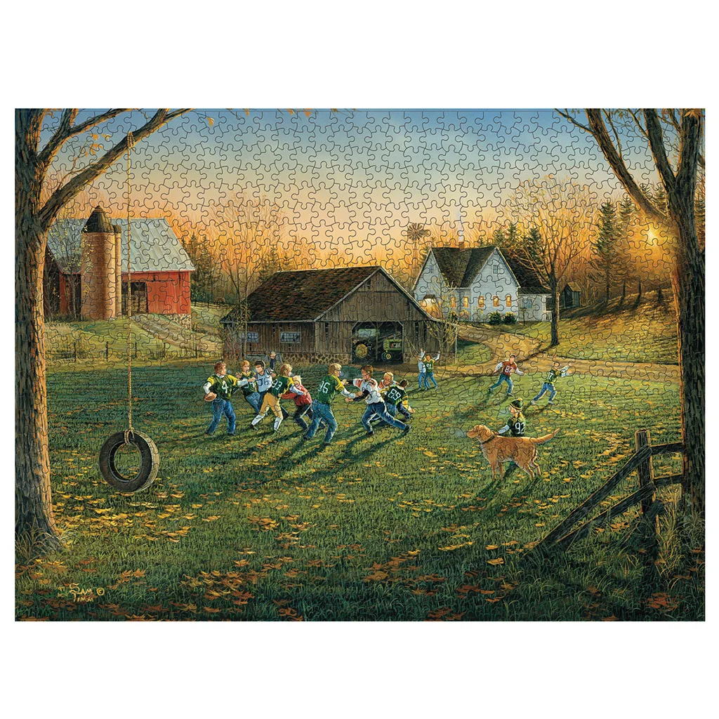 DIY 1000 Pieces Puzzle Set Beautiful Painting Country Landscape Jigsaw Scenery Puzzles Toy for Children Adults Home Decoration 