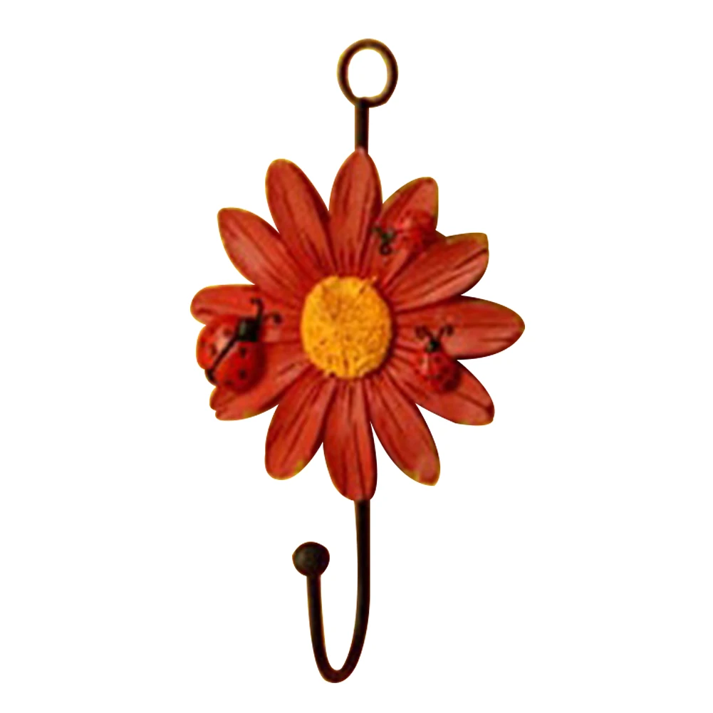 

Cute Racks Flower Shape Organizer Kitchen Home Decoration Balcony Wall Mounts Hanging Hook Storage Clothes Resin Key Holder Hat