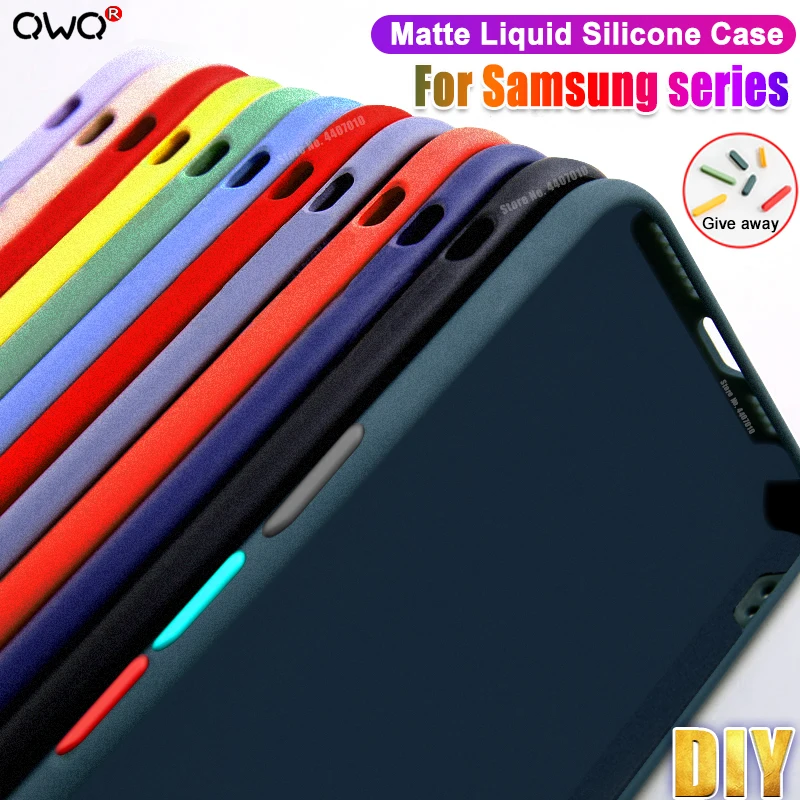 оригинал Роскошный Матовый жидкий силиконовый чехол для самсунг Samsung Galaxy A51 A71 A70