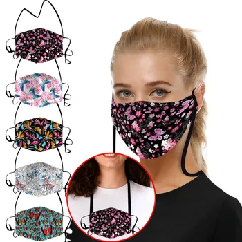 

5pcs Fashion Face Masks Halter Handy Reusable Washable Mouth Mask Adult Women Men Neck Strap Filter Replaceable mascarilla maska