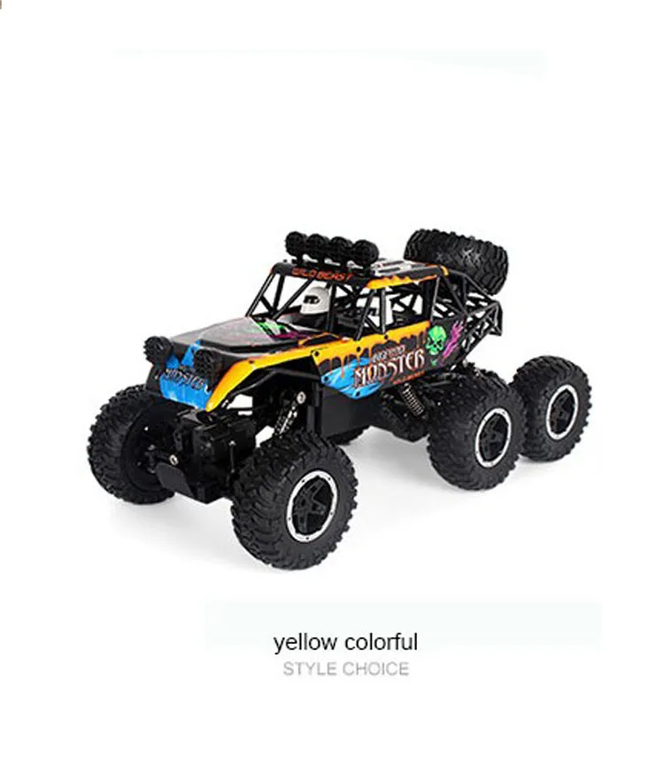 yeiiow colour Продукт 1:10 6WD Радиоуправляемая машина 2,4G радиоуправляемая Радиоуправляемая машина игрушки багги высокая скорость грузовик внедорожный альпинистский автомобиль игрушка - Цвет: yeiiow colour