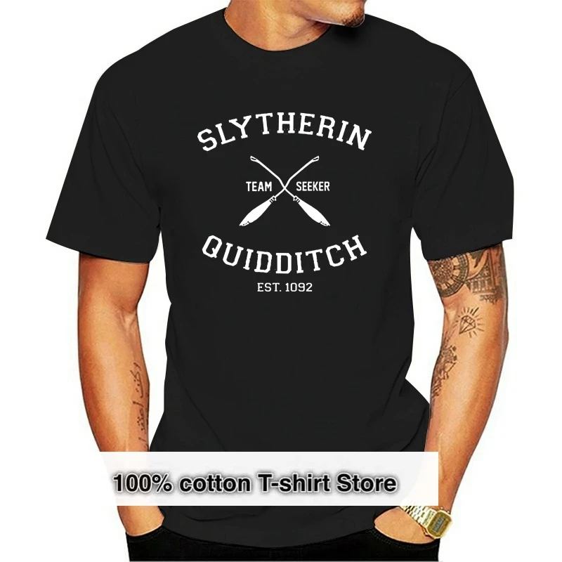 Футболка SLYTHERIN QUIDDITCH TEAM SEEKER одежда для мужчин и женщин женская повседневная