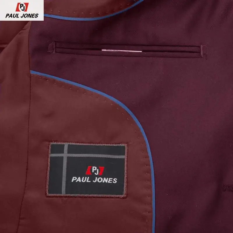 Мужской повседневный пиджак от PAUL JONES, приталенный Блейзер на одной пуговице, стильный блейзер с отворотом, деловые вечерние пиджаки PJ0183