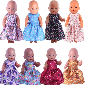 

Doll Clothes Skirt Mini Dress Flower Dress For 18 Inch American Doll Girl & 43 Cm New Born Baby ,Our Generation Doll Accessories