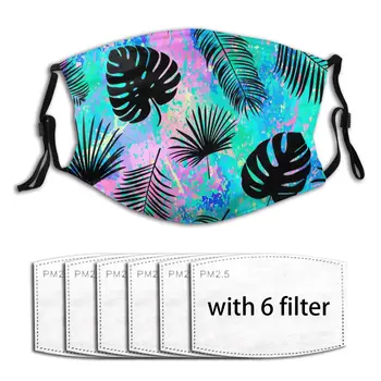 

Air Pollution Pattern With Silhouette Palm Outdoor Washable With Filter PM2.5 Mouth Face Mask Washable Anti Pollution Dust